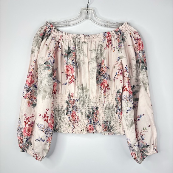Kobi Halperin Noa English Floral Linen Bohemian Cottage Prairie Blouse Large - Picture 12 of 12